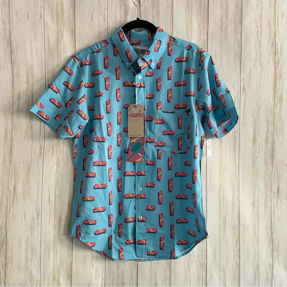 Universal Studios Back to the Future RSVLTS Board Shirt XS